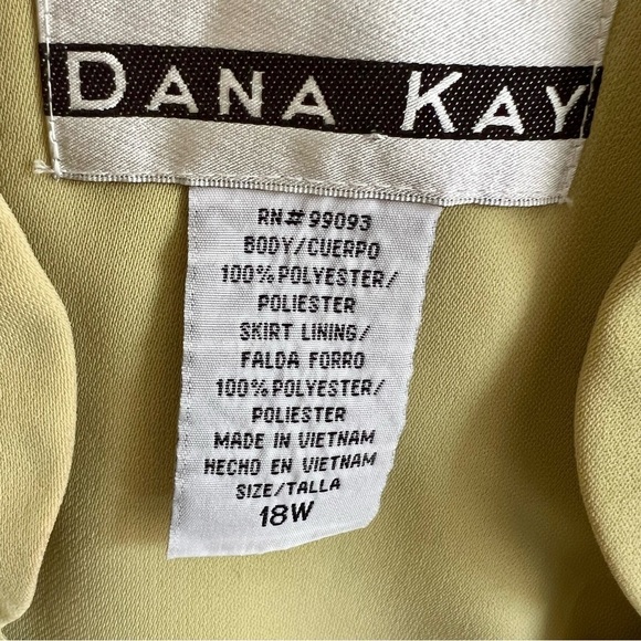 Vintage Dana Kay Flat Collarless Button Blazer SZ 18W - Picture 5 of 5
